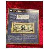 Washington DC Colorized Gen. US 2.00 Bill