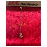 Unisex 11in Black Rose Heart Necklace