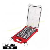 Milwaukee 3/8 in Drive Metric Ratchet & Socket Set