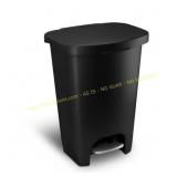 Glad 13 Gallon Step-On Trash Can, Black
