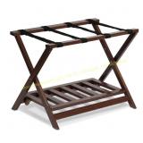 Brown Hotel Wood Folding Luggage Rack