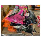 Assorted candy, pop corn balls