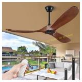 Dark Walnut 52" Ceiling Fan w/ Remote