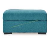 Keerwick Teal Ottoman