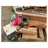 Blinds, dart board, decorations