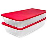 HOMZ 2-Pack Holiday Tote: 41 Qt, Red