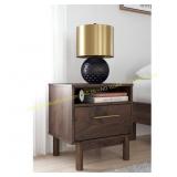 Calverson Brown 1-Drawer Nightstand 19.69" W