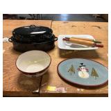 Vintage Rolling Pins, Roaster Pan, Etc