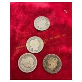 4ct Barber Nickels