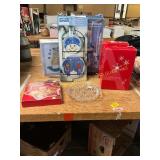 Snowman Decor, Candy Dishes, Etc