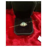 Ladies .925 Sterling Silver Oval Ring Size 6