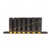 DeWalt 1/2 in. SAE 6-Point Deep Socket 7 pc