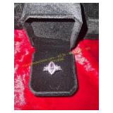 Ladies .925 Sterling Silver Slit Eye Ring Size 6