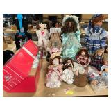 Lot of Assorted Porcelain Dolls