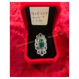 Size 7 Silver Ring Marked .925 CFJ