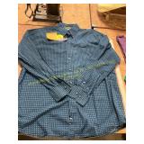 Mens L George Strait Cowboy Cut Button Down