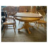 Dining Table, 6 Chairs + Leaf