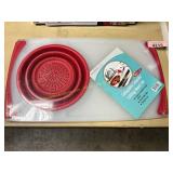 Collapsible Colander + Cutting Board Set