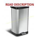 Glad 20-Gal Stainless Steel Step Trash Can