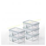 Glasslock Duo 5 Piece Glass Storage Containers