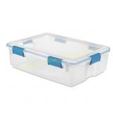 3pk Sterilite 37 qt Clear Latch Box 7 in. H