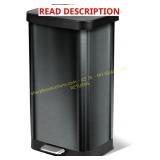 Glad Stainless Steel Step Trash Can, 20 Gal