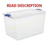 6Ct Sterilite 66 Qt Clear Plastic Latch Box