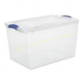 6Ct Sterilite 66 Qt Clear Plastic Latch Box