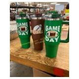 3ct football tumbler