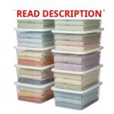 Set of 10 - 6 Qt Plastic Storage Containers w/Lids