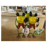 3-ct Metal Frogs Decor Gardeners