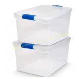 HOMZ 66-Quart Clear Stackable Bin with Lid