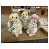 3-ct Cupid Statue set