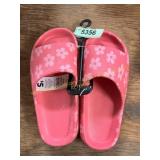 Pink Floral Slides - medium
