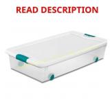 4Cyt Sterilite 56 qt Latch Box (3) Lids - DAMAGED