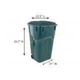 ECOSolution 32-Gal Wheeled Trash Can
