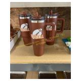 3ct - 40oz football tumblers