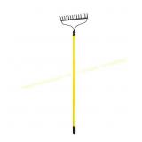 Garden Rake with Yellow Handle