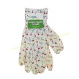 True Living Floral Rubber Coated Gloves, 8 Pairs