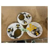 Honeybee Ceramic Wall Decor 3-ct