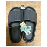 Plain Black Slides - medium