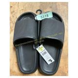Plain Black Slides - medium