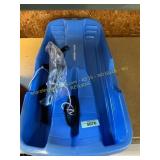 Slippery Racer 1-Person Blue Plastic Snow Sled