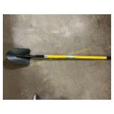 Shovel with yellow handle
