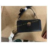 Black faux leather bag