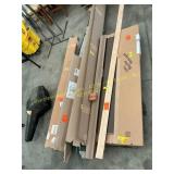 Trim boards, blinds, shelves