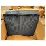 Large blue footstool