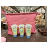 Canvas storage bag and 3 ct eczema cream