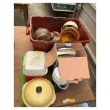 Coolers, hard hats, weights