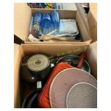 Kitchen utensils, pots and pans